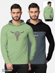 Pack of 2 Trendy Front and Back Printed Full Sleeve 