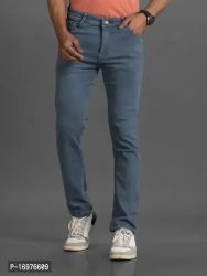 Grey Denim Mid Rise Jeans