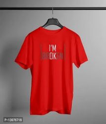 Stylish Cotton Blend Round Neck Half sleeve T Shirt 