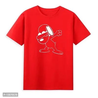 Reliable Yellow Cotton Blend Printed Round Neck T-Shirt For Men