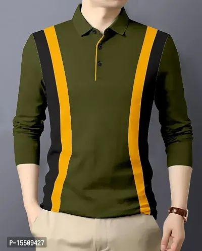 Reliable Blue Cotton Blend Solid Polos For Men