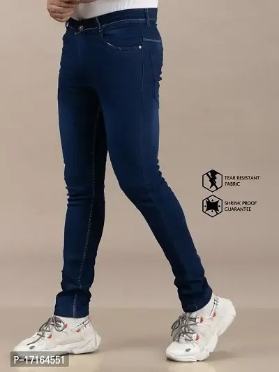 Grey Denim Mid Rise Jeans For Men