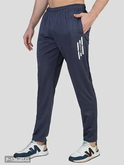 Zeffit Mens Regular Fit Striped Trackpant With Side Pockets - Airforce