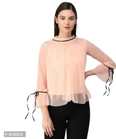 Elegant Crepe Solid Top For Women