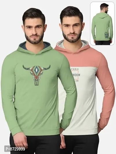 Pack of 2 Trendy Front and Back Printed Full Sleeve 