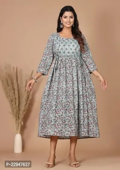 Fancy cotton maternity Feeding Kurti with side dori