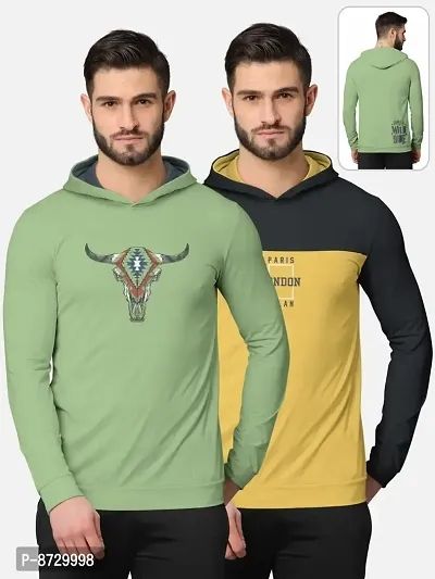 Pack of 2 Trendy Front and Back Printed Full Sleeve 