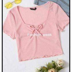 Stylish women deep neck top