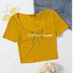 Stylish women deep neck top