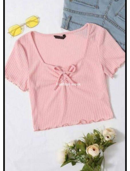 Stylish women deep neck top