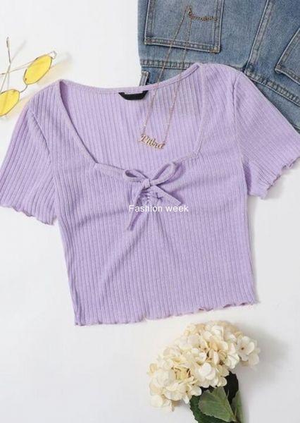 Stylish women deep neck top