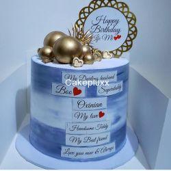 Buttercream inscription cake