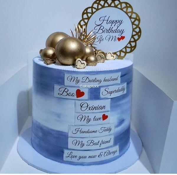 Buttercream inscription cake
