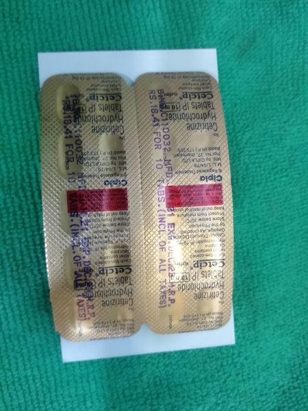 Cetcip (Cetrizine Hydrochloride Tablets IP 10mg)