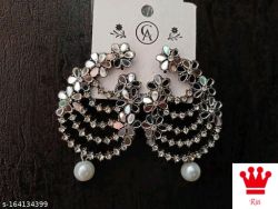 Oxidised silver earrings 