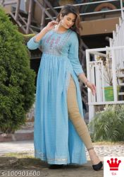 Women's Rayon anarkali kurti