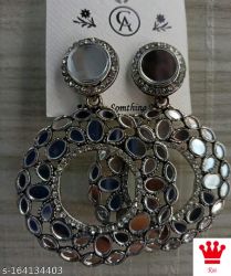 Oxidised silver earrings 