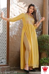 Women's Rayon anarkali kurti