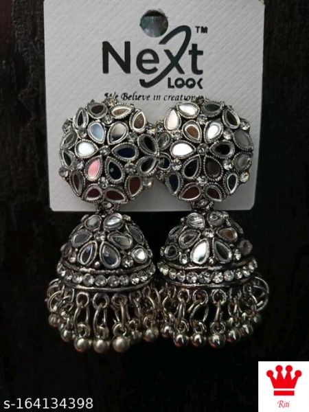 Oxidised silver earrings 