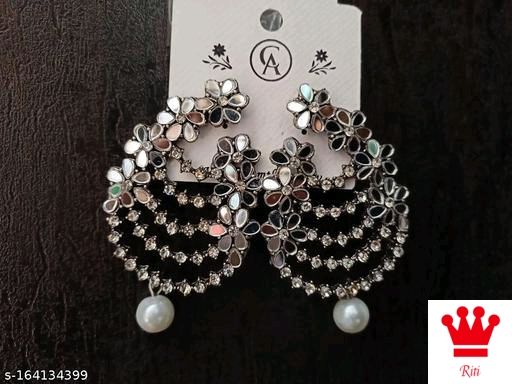 Oxidised silver earrings 