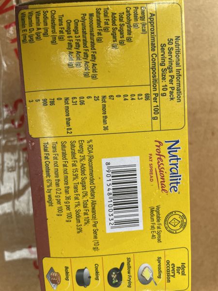 Nutralite professional fat spread 