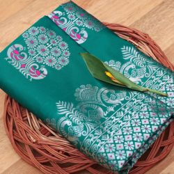 New Arrival Lichi Silk With Waving And Nice Extra Ordinary Latest Soft Silk Rama Sarees