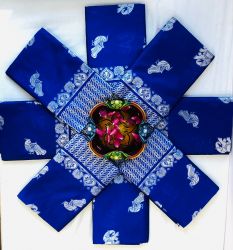 Gorgeous Blue Color Soft Lichi Silk Jacquard Work Saree