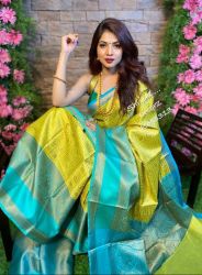 Different Designer Rich Pallu And Jacquard Work On All Over The Soft Silk Saree