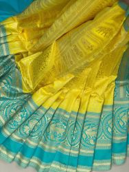 Different Designer Rich Pallu And Jacquard Work On All Over The Soft Silk Saree
