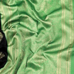 Beautiful Rich Pallu And Jacquard Work On All Over The Soft Silk Black Saree