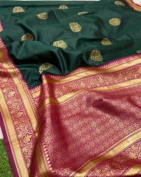 New Designer Rich Pallu And Jacquard Work On All Over The Soft Silk Saree