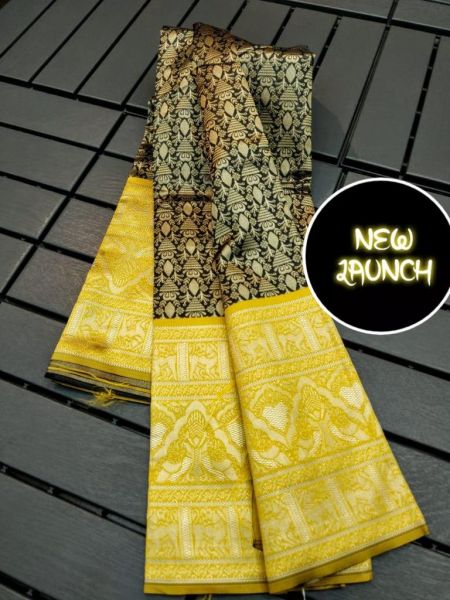 Fabulous Wear Lichi Silk With Waving And Nice Extra Ordinary Latest Soft Silk Sarees