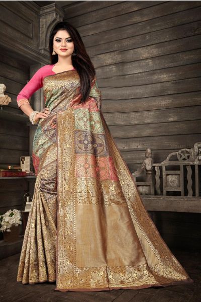 Beautiful Rich Pallu And Jacquard Design Work Saree