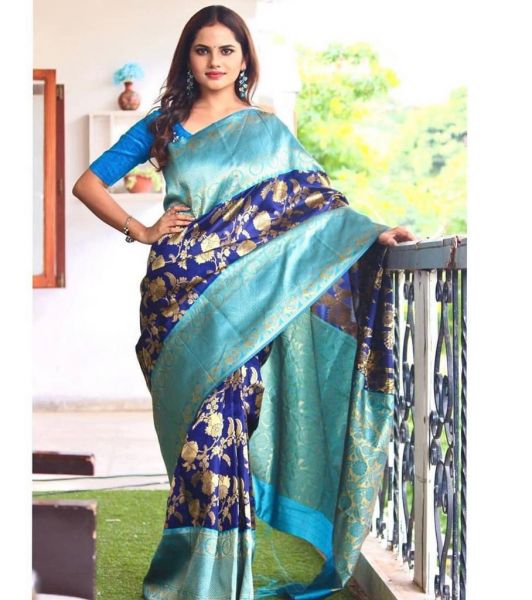Attractive Wear Lichi Silk With Waving And Nice Extra Ordinary Latest Soft Silk Sarees