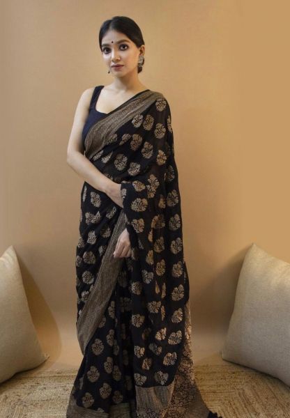 Classic Rich Pallu And Jacquard Work On All Over The Soft Silk Saree