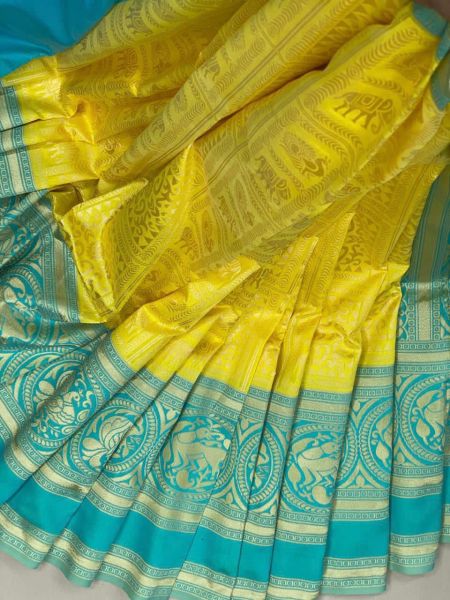 Different Designer Rich Pallu And Jacquard Work On All Over The Soft Silk Saree