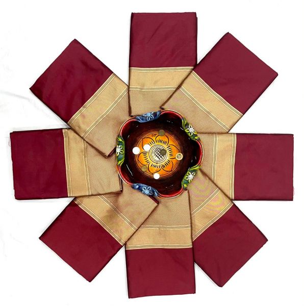 Attractive Design Lichi Silk Wedding Saree With Woven Golden Zari Pallu Butta Work Saree