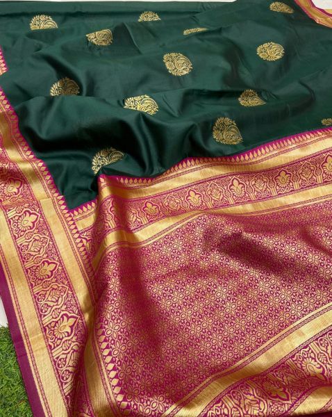 New Designer Rich Pallu And Jacquard Work On All Over The Soft Silk Saree