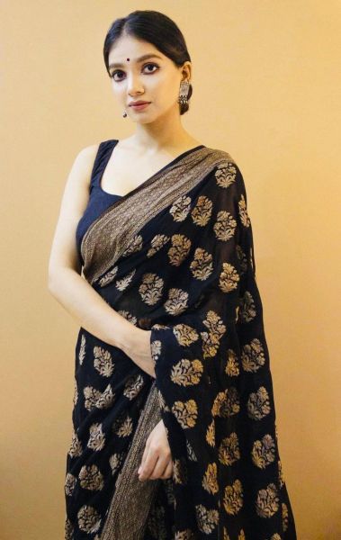 Classic Rich Pallu And Jacquard Work On All Over The Soft Silk Saree