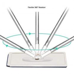 SCRATCH CLEANING MOP WITH 2 IN 1 SELF CLEAN WASH DRY HANDS FREE FLAT MOP