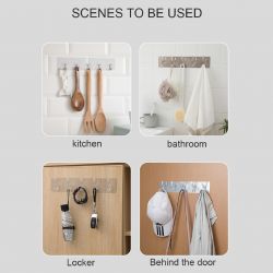 ADHESIVE TRANSPARENT HEAVY DUTY WALL HOOK