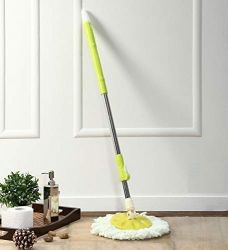 HOME CLEANING - STAINLESS STEEL 360 DEGREE ROTATING POLE MICROFIBER MOP ROD STICK