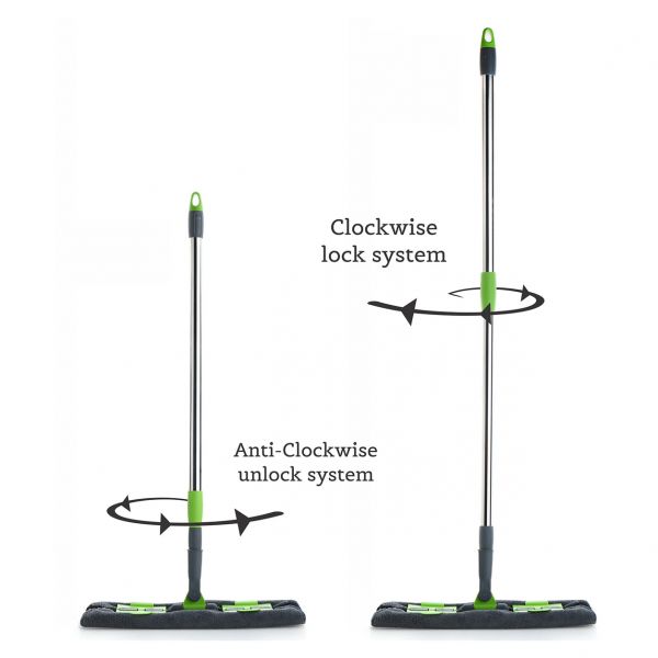 MULTIPURPOSE WET AND DRY CLEANING MICROFIBER FLAT MOP FLOOR CLEANING MOP WITH , 360 DEGREE ROTATING