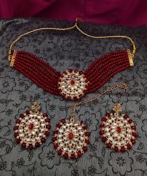 CHOKER SET MAROON