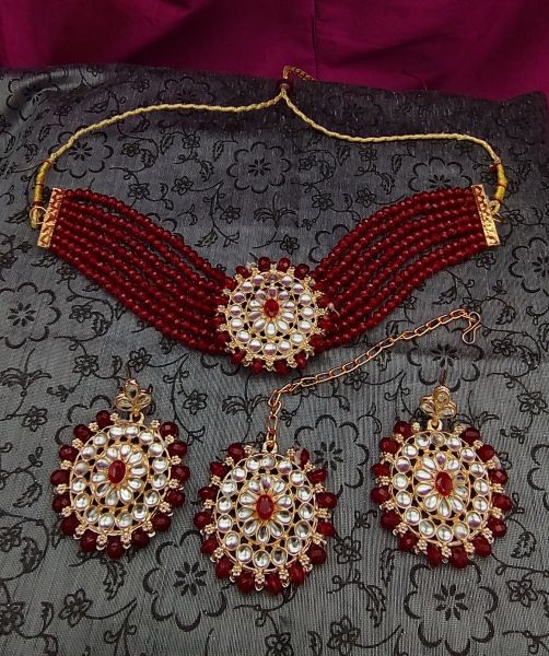 CHOKER SET MAROON