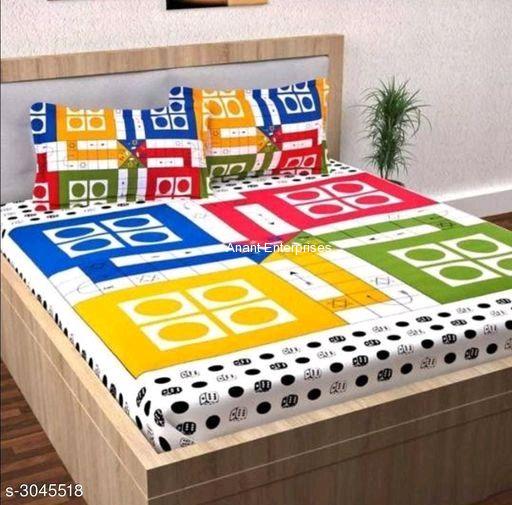 Jaipuri printed QUEEN SIZE WITH PILLOW COVER IN WHITE COLOR