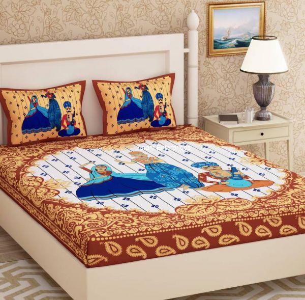 Bedsheet Jaipuri cotton