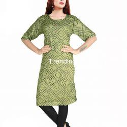 Rayon bandhani kurti./Trending Fashion Hub