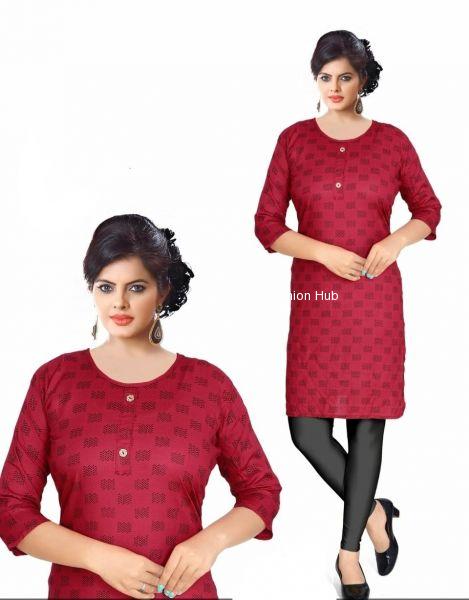 Rayon Material maroon kurti./ Trending Fashion Hub