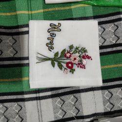 Handkerchief alphabet or flowers design 
